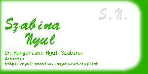 szabina nyul business card